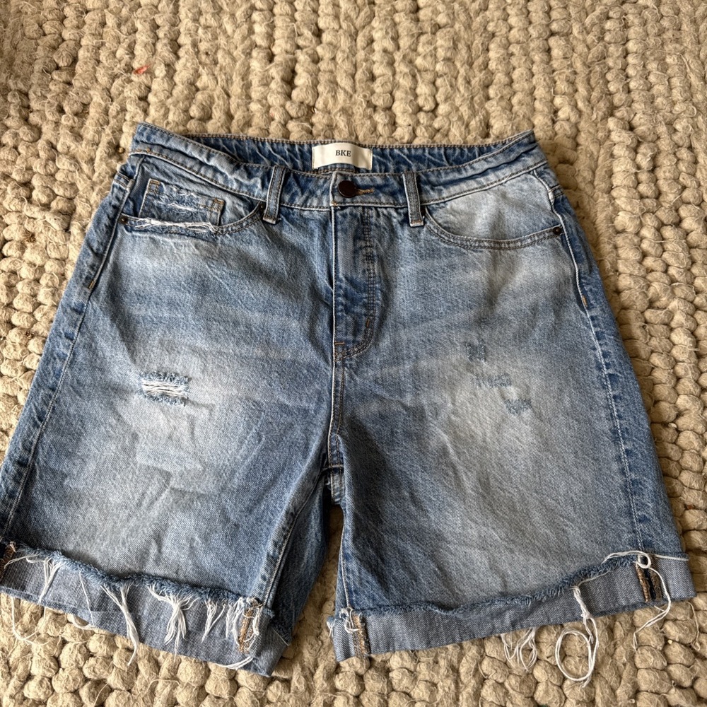 BKE Shorts Size 28 Loose Fit Blue Denim